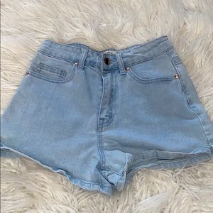 high waisted jean shorts